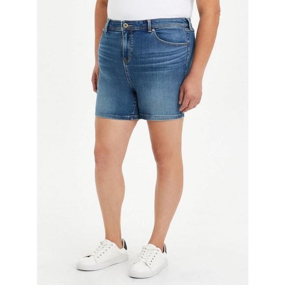 NWT Torrid 26 Midfit Midi Short Super Soft Eco Medium Wash - Picture 1 of 10